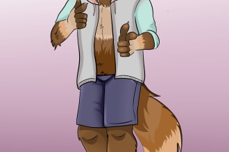 draw furry characters, fursona sfw full body artworks