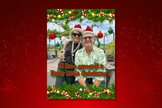 create amazing christmas card or invitation card design