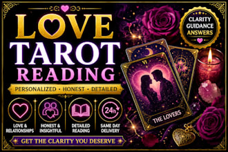 provide a personalized love tarot reading with honest guidance