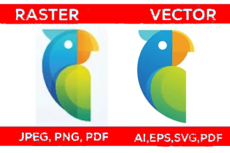 vectorise image or logo and convert to vector ai svg eps png