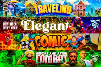 design a professional youtube banner and profile picture