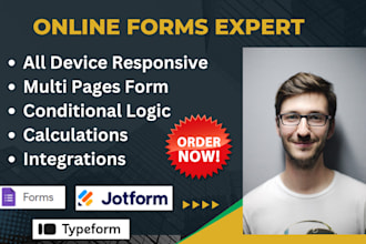 create online form jotform, google form, typeform  microsoft form, online survey
