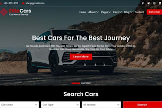 build car rental website booking website car dealership wordpress website