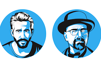 draw minimalist vector potrait for your avatar