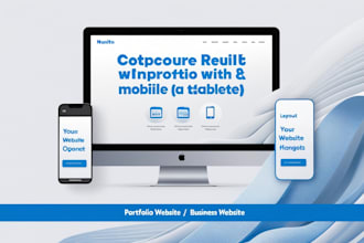 create a responsive personal portfolio website business website or blog website
