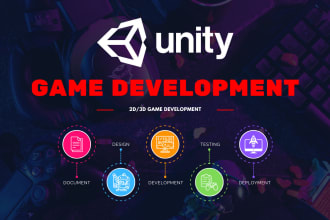 develop unity 2d and 3d game for android, ios and web