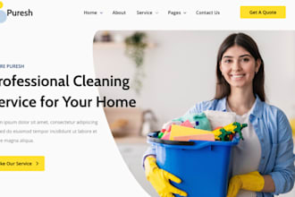 design cleaning website, cleaning business website, service website