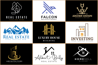 do eye catchy property, mortgage, home, building, construction, real estate logo