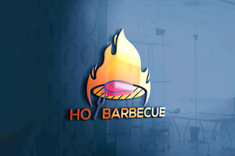 create modern bbq, bakery, coffee shop, food and restaurant logo