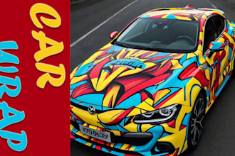design a unique car wrap, trailer wrap, van wrap, truck wrap and vehicle wrap