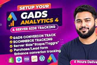 fix or setup google ads conversion tracking, ga4 ecommerce tracking GTM,stape