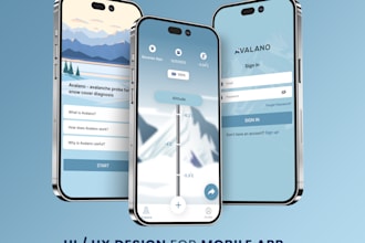 design clean and responsive web or app UI UX