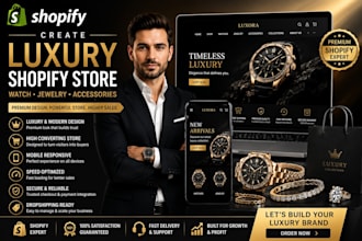 create luxury shopify watch jewelry and accessories ecommerce store