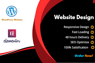build wordpress website or blog with elementor