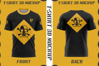 make 3d mockup video for t shirts designs