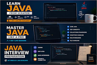 teach, tutor in object oriented programming in java, c, and more