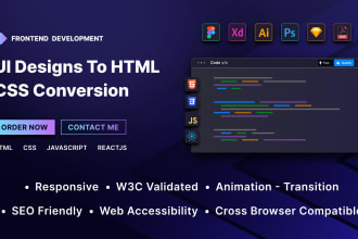 convert figma to react PSD to HTML figma to HTML ai, xd, sketch to HTML