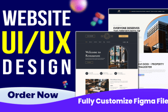 do website UI design, figma website design, figma design website, figma website