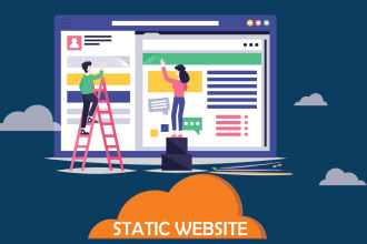 do static website design with responsive web, fast load