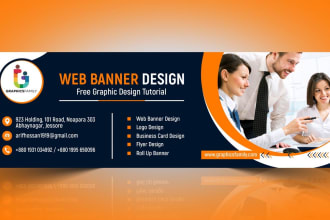 attractive youtube banner web, facebook, social media banner with glow effect