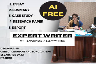 do essay writing, summary, proofreading, research report