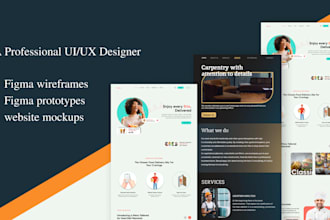 create figma wireframe, figma prototype, website mockup with figma