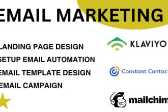 set up email marketing campaign on mailchimp constant contact convertkit klaviyo