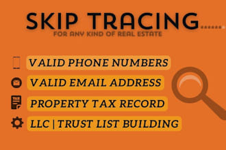 do skip tracing for real estate including llc skip tracing