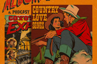 create a vintage album cover or podcast cover