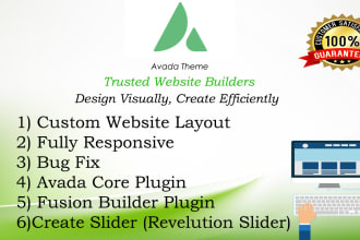 build a wordpress or landing page website using avada theme