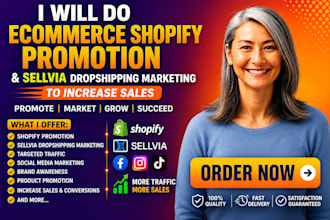 do ecommerce shopify promotion, sellvia dropshipping marketing to increase sales