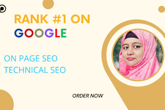 do website on page and technical SEO service with yoast