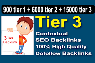 create 3 tier contextual backlinks for SEO ranking
