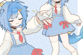 draw a cute drawing in my anime style