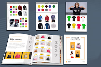 do attractive product catalog, look book , brochure design with flyer