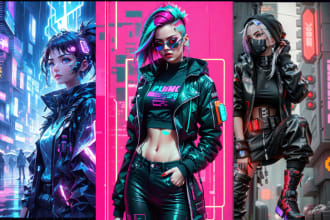 design ai cyberpunk character
