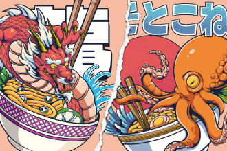 draw awesome vintage japanese style for t shirt and hoodie