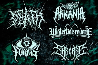 design a logo for metal bands, rock, death metal, grindcore, deathcore