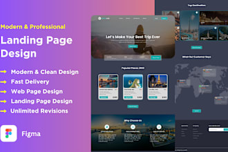 design figma landing page and website ui design