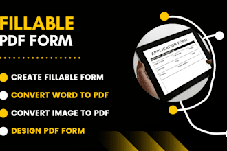create, convert and redesign fillable PDF form