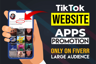 promote your website or mobile app with tiktok video