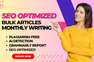 do monthly SEO blog writing or be a content writer for blogs