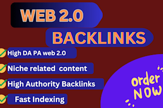 do follow niche relevant web 2 blog high da pa sites HQ web 2 backlinks