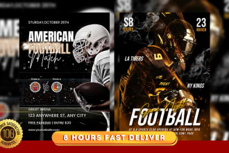 design a stunning ufc, MMA, boxing, wrestling, fight, and sports flyer in 5 hr