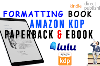 format your book to be published as ebook and paperback