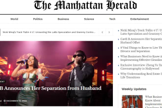 post news article, press release or interview on manhattan herald website