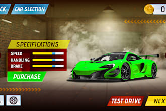create game ui graphic or game assets