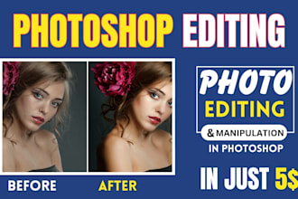 do any photoshop ,manipulation, retouching photo editing or composite design