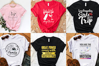 design custom typography t shirt