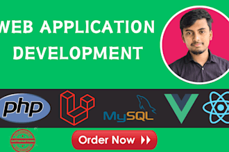 develop a web application using PHP and laravel